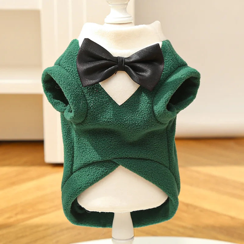 Elegant Pet Tuxedo for Small Dogs Cats Wedding Party Suit with Bow Tie Formal Outfit Dog Clothes Costume