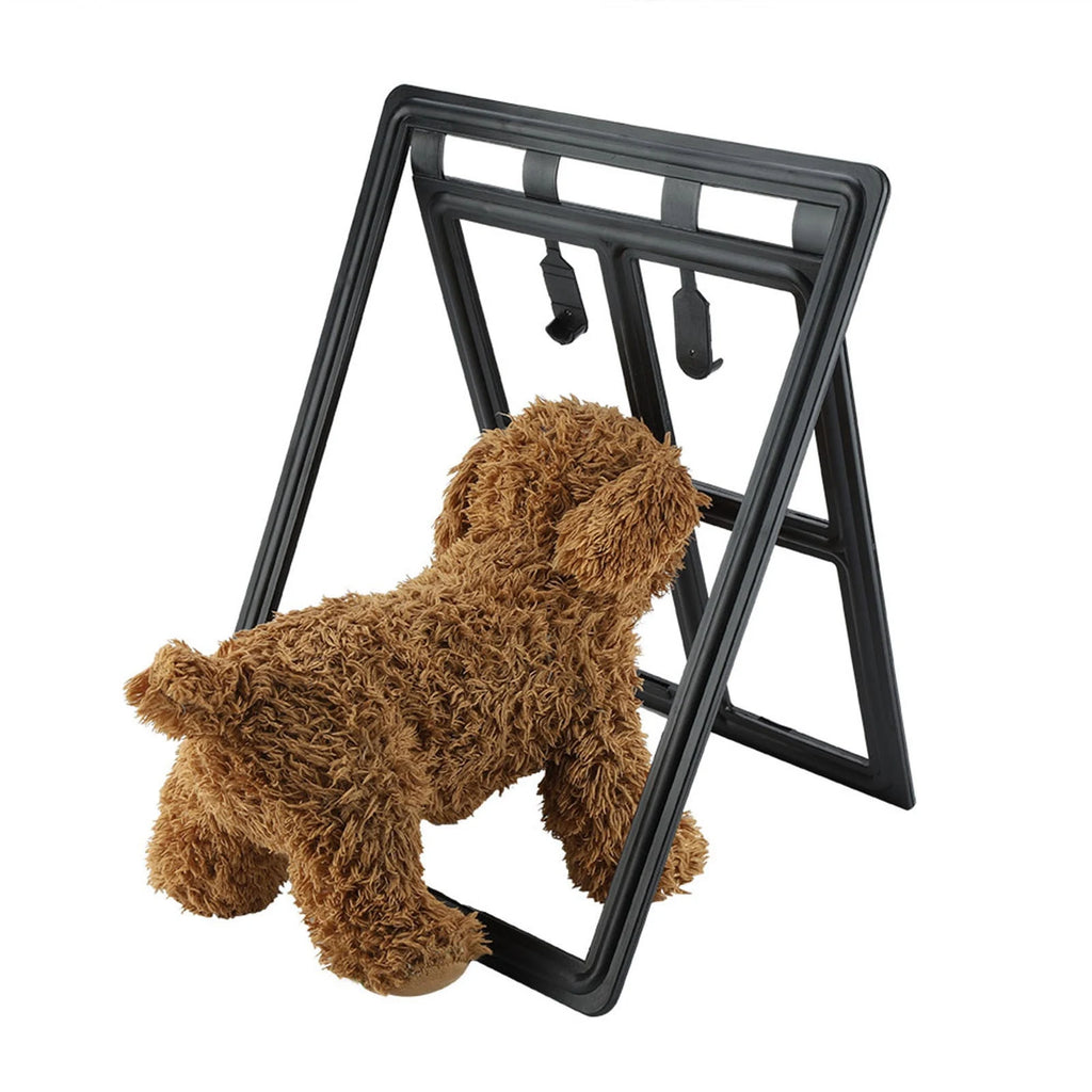 Cat Door Cat Door for Screen Door Pet Dog Door Plastic Pet Dog Puppy Cat Door Magnetic Locking Safe Flap for Screen Window Gate