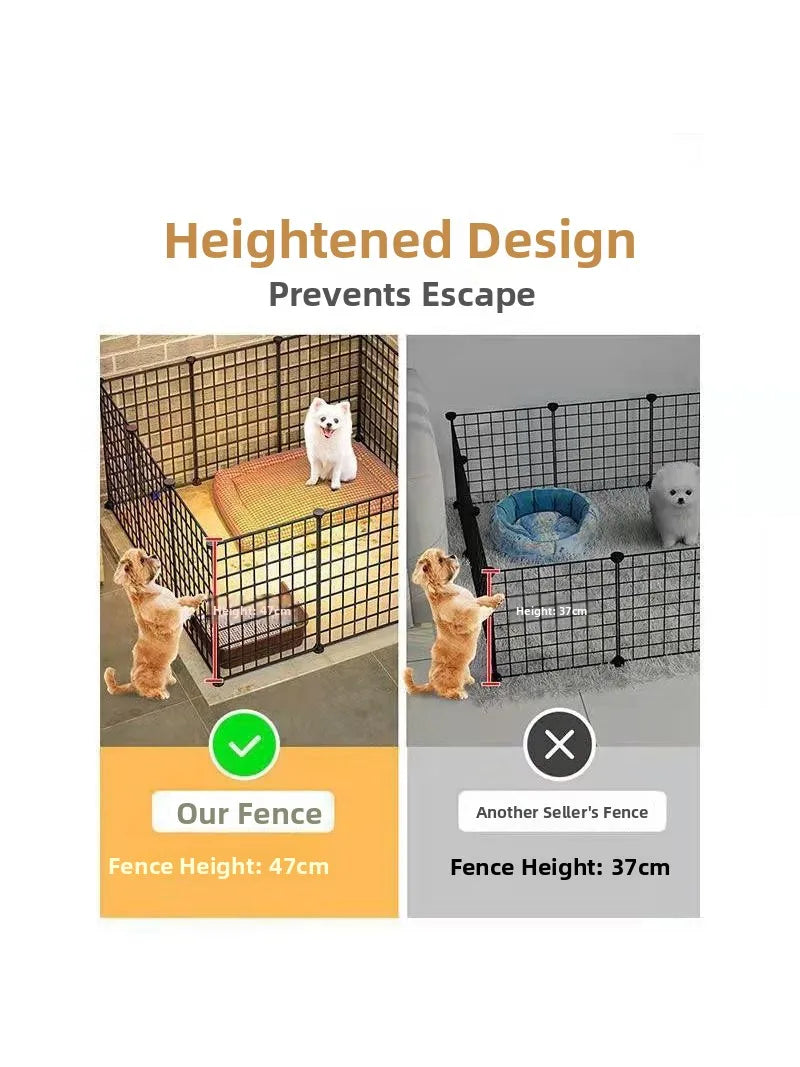 Indoor Dog Fence Cage Teddy Style Small Dog Pet Fence Doggy Yard Home Use Chihuahua Puppy Kennel Barrier Gate for Canines