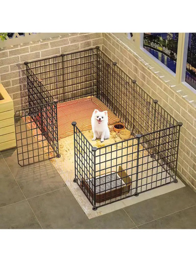 Indoor Dog Fence Cage Teddy Style Small Dog Pet Fence Doggy Yard Home Use Chihuahua Puppy Kennel Barrier Gate for Canines