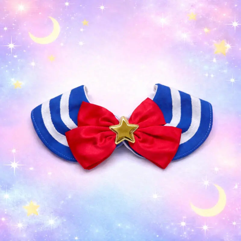 Kawaii Pet Bib Clothes Sailor Moon Anime Creation Surroundings College Style Dogs and Cats Weighing Less Than 25Kg Pet Unisex