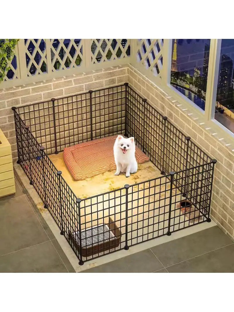 Indoor Dog Fence Cage Teddy Style Small Dog Pet Fence Doggy Yard Home Use Chihuahua Puppy Kennel Barrier Gate for Canines