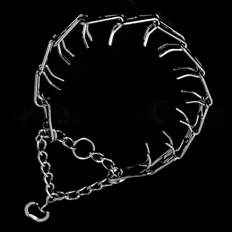45/50/55/60cm Adjustable Dog Training Collar Chain Pet Supply Metal Steel Prong Pinch Choke Professional Dog Training Supplies