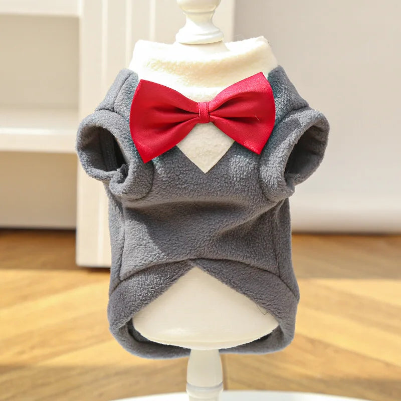 Elegant Pet Tuxedo for Small Dogs Cats Wedding Party Suit with Bow Tie Formal Outfit Dog Clothes Costume