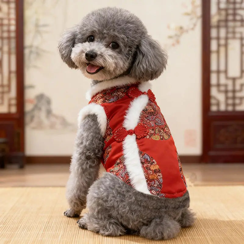 New New Year's Tang style Big Dog Clothes Autumn/Winter Clothes