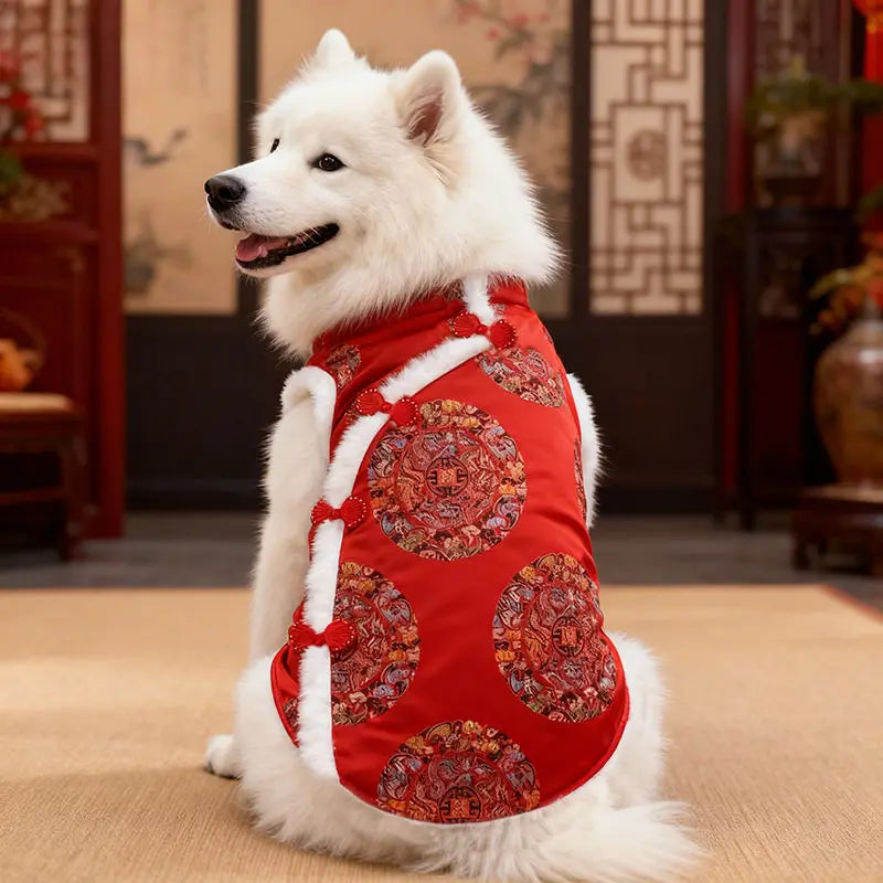 New New Year's Tang style Big Dog Clothes Autumn/Winter Clothes