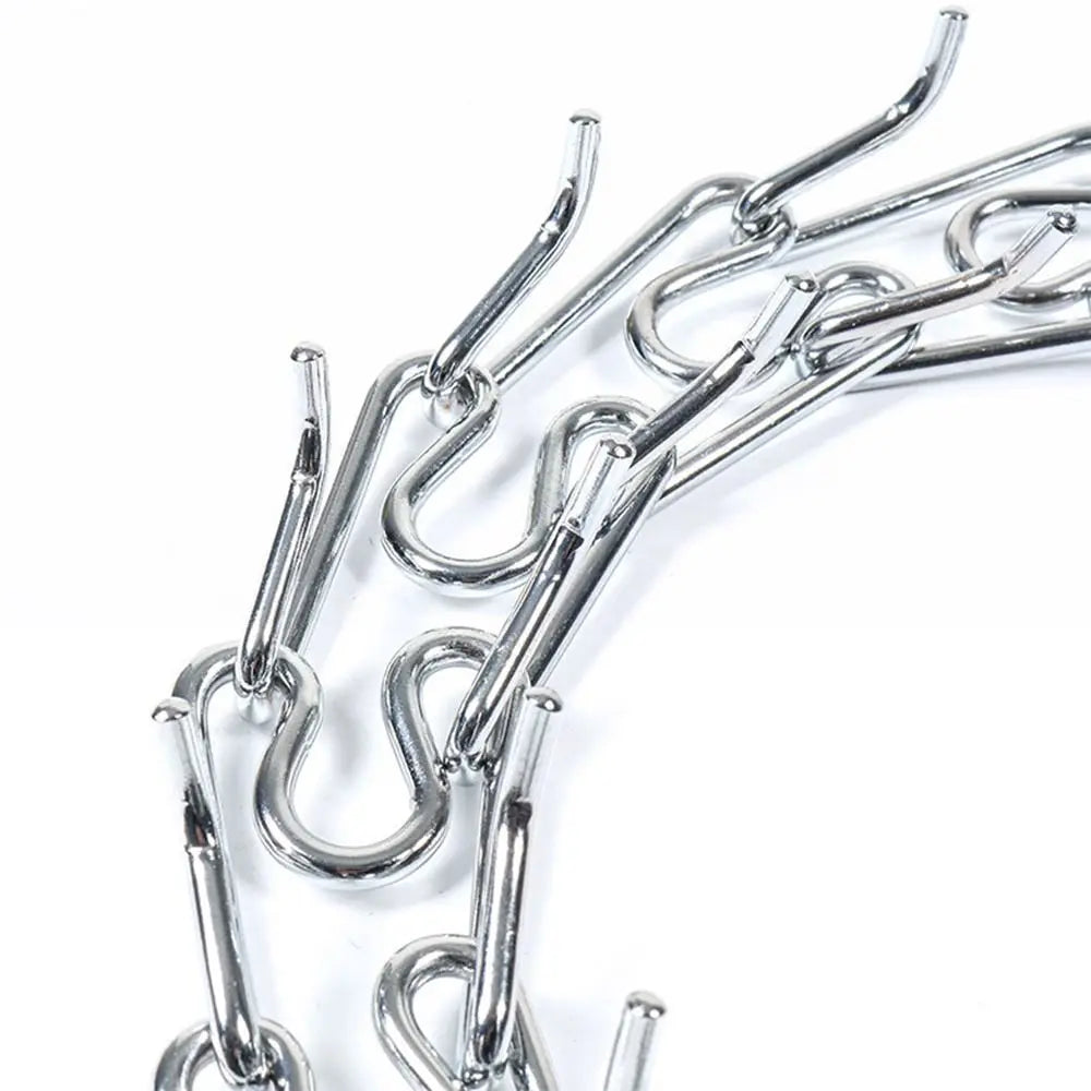 Adjustable Prong Pinch Training Collar Stainless Steel No Pull Metal Dog Choker Chain Quick Release Buckle Comfort Rubber Tips