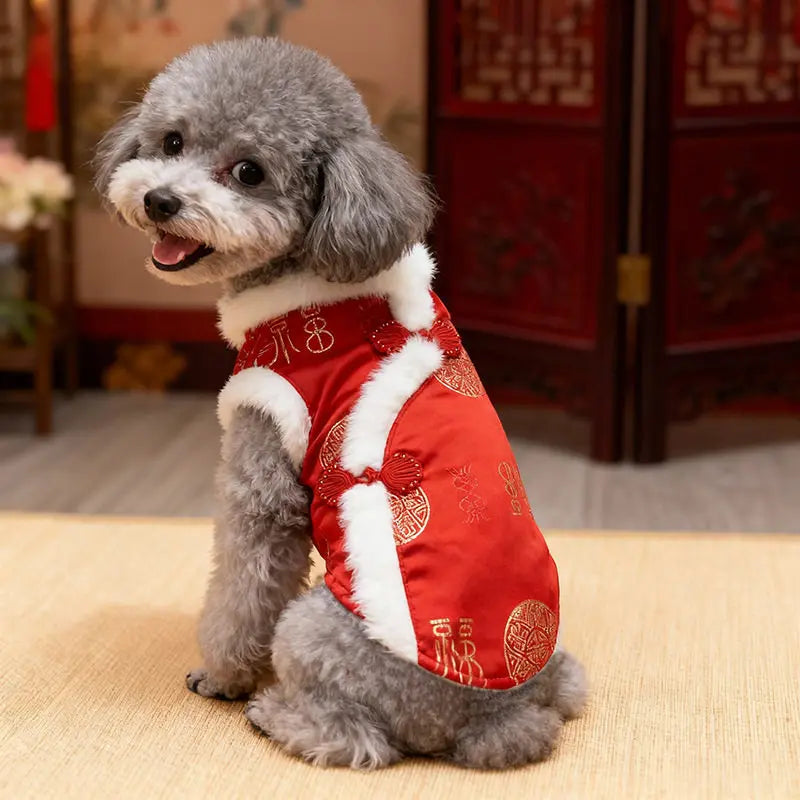 New New Year's Tang style Big Dog Clothes Autumn/Winter Clothes