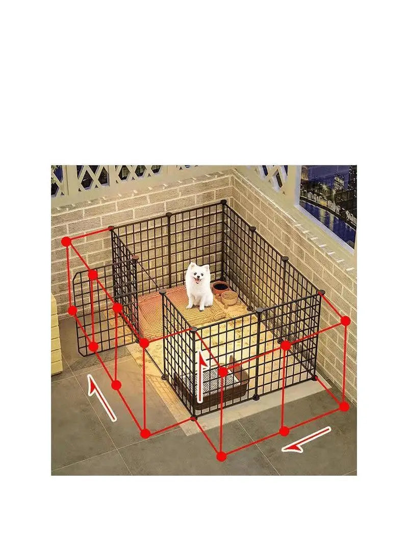 Indoor Dog Fence Cage Teddy Style Small Dog Pet Fence Doggy Yard Home Use Chihuahua Puppy Kennel Barrier Gate for Canines