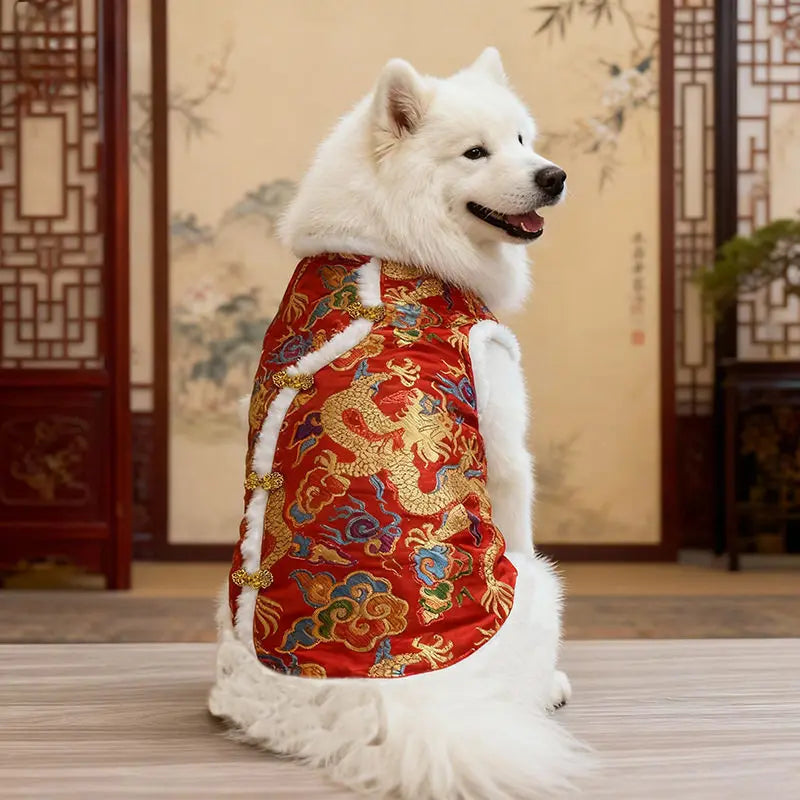 New New Year's Tang style Big Dog Clothes Autumn/Winter Clothes